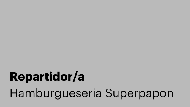 Repartidor/a