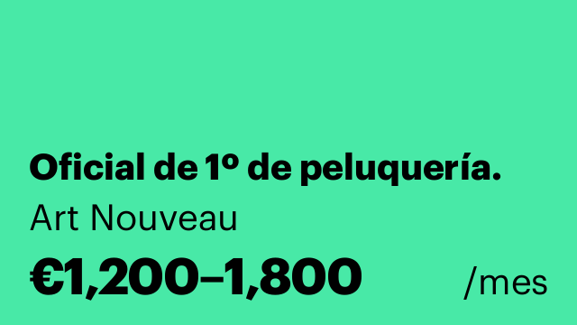 Oficial de 1º de peluquería.