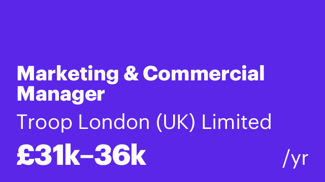 Marketing & Commercial Manager