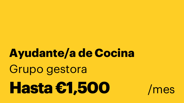 Ayudante/a de Cocina