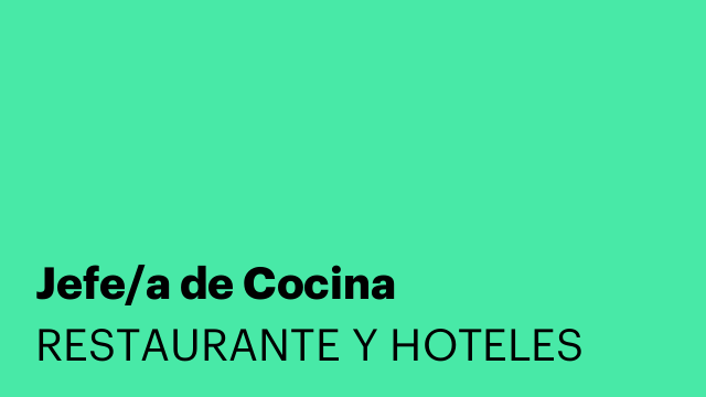 Jefe/a de Cocina