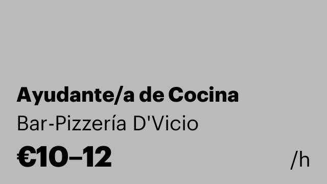 Ayudante/a de Cocina
