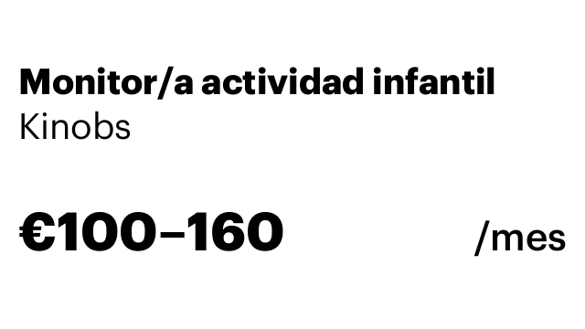 Monitor/a actividad infantil
