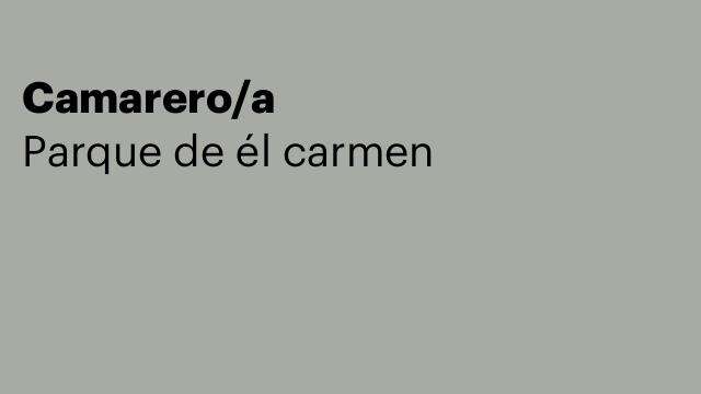 Camarero/a