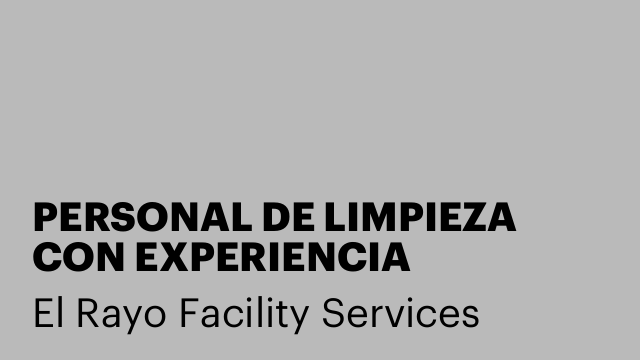PERSONAL DE LIMPIEZA CON EXPERIENCIA