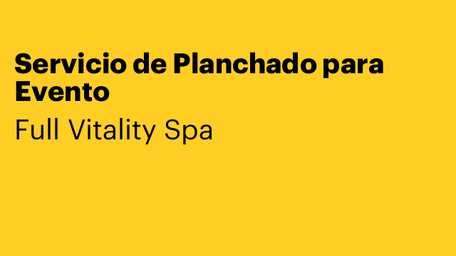 Servicio de Planchado para Evento