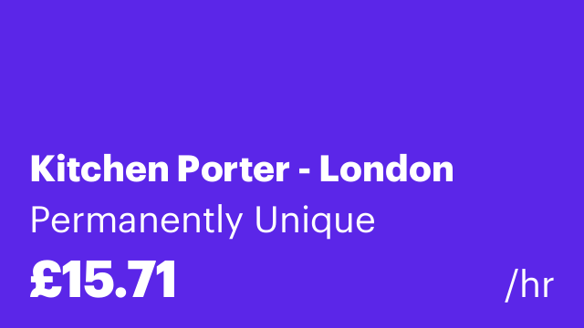 Kitchen Porter - London