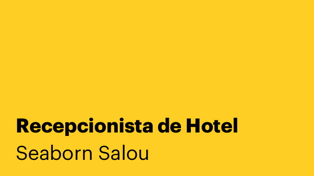 Recepcionista de Hotel
