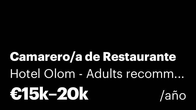Camarero/a de Restaurante