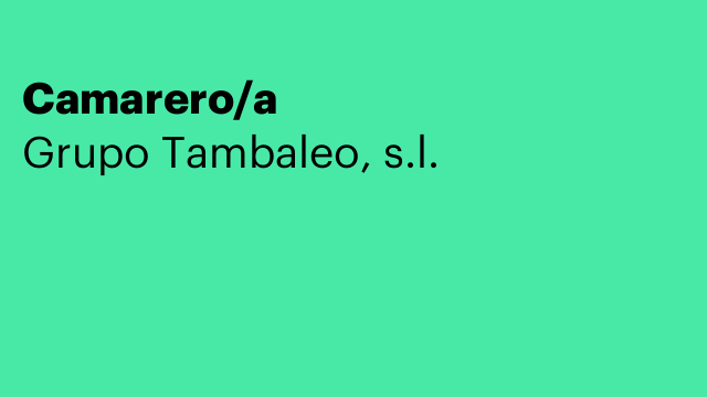 Camarero/a
