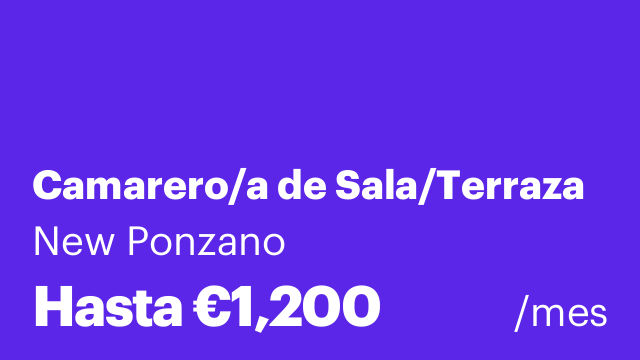 Camarero/a de Sala/Terraza