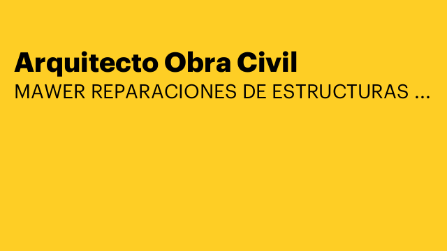 Arquitecto Obra Civil