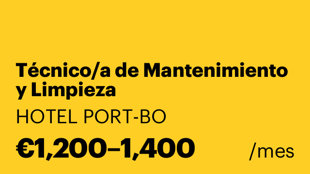 Técnico/a de Mantenimiento y Limpieza