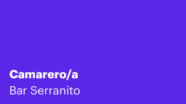 Camarero/a