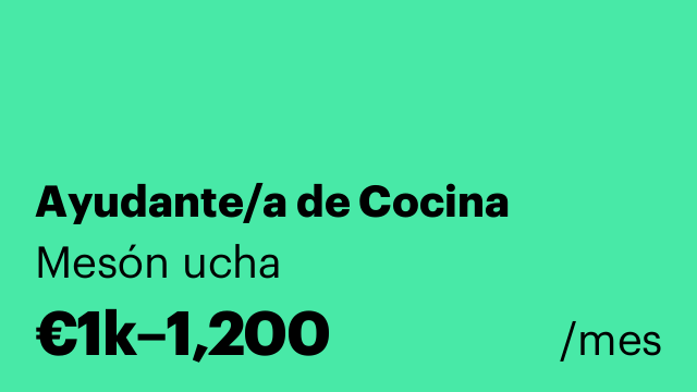 Ayudante/a de Cocina