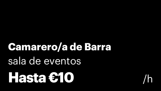 Camarero/a de Barra