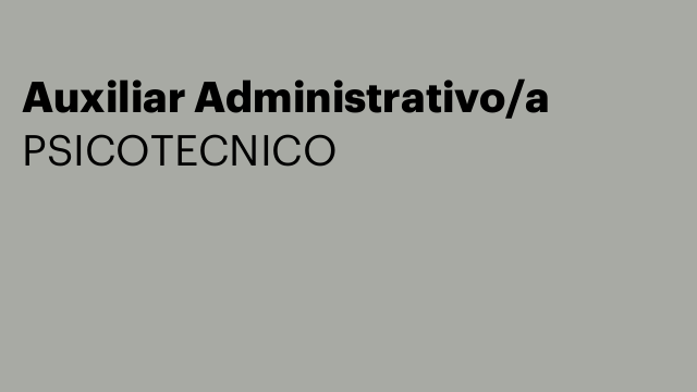 Auxiliar Administrativo/a