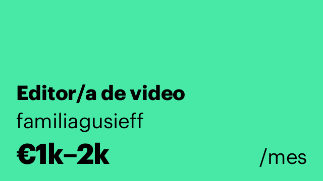 Editor/a de video