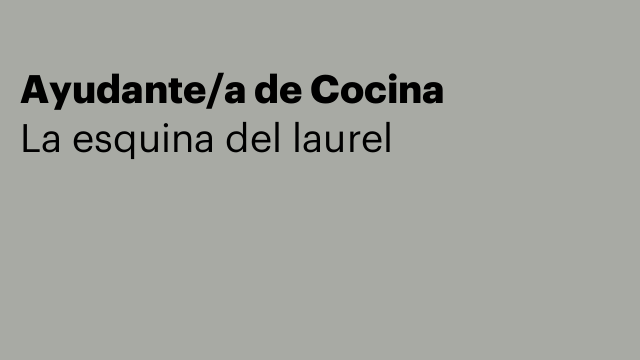 Ayudante/a de Cocina