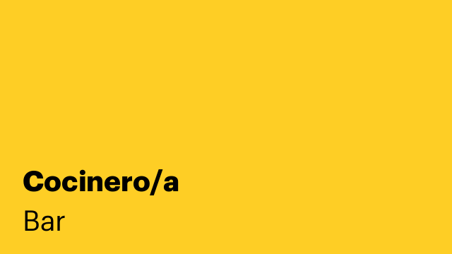 Cocinero/a
