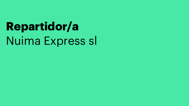 Repartidor/a