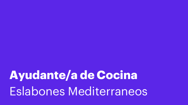 Ayudante/a de Cocina