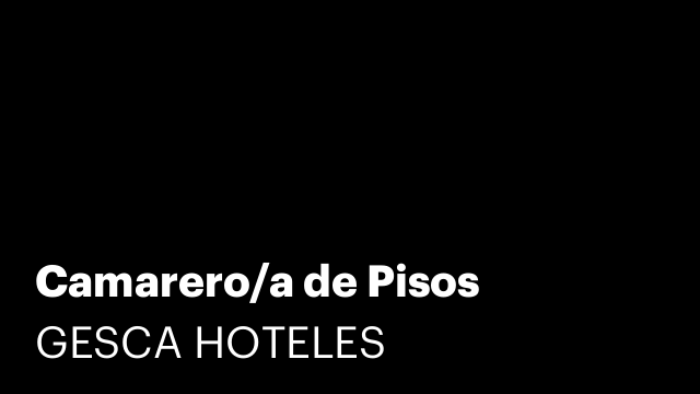 Camarero/a de Pisos