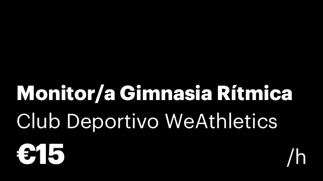 Monitor/a Gimnasia Rítmica