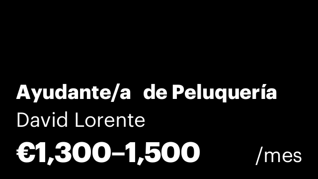 Ayudante/a   de Peluquería