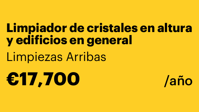 Limpiador de cristales en altura y edificios en general