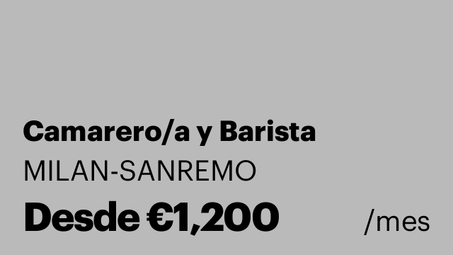 Camarero/a y Barista