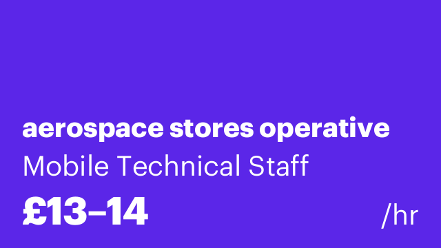 aerospace stores operative