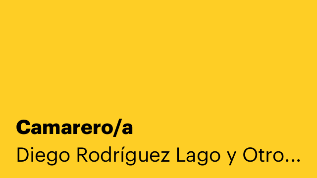 Camarero/a