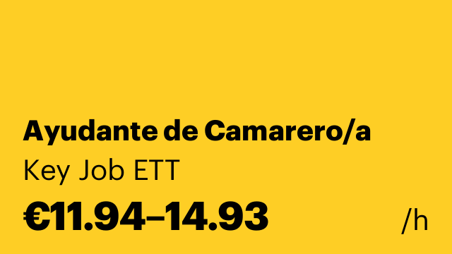 Ayudante de Camarero/a