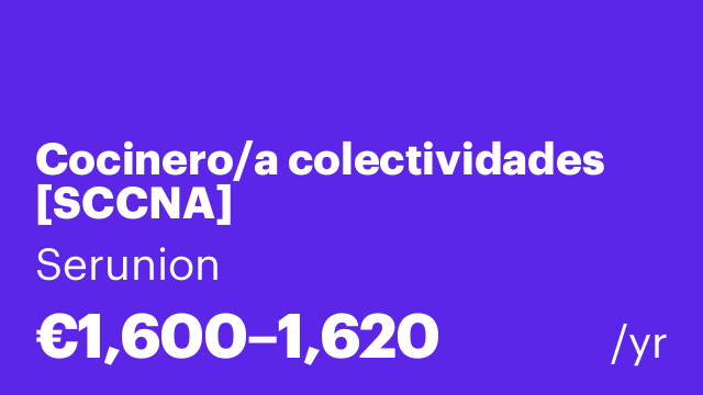 Cocinero/a colectividades [SCCNA]