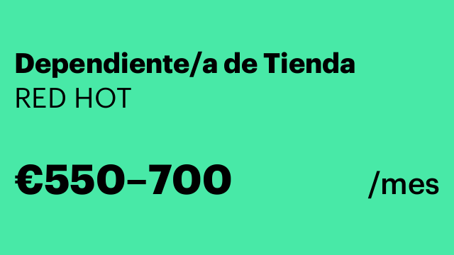 Dependiente/a de Tienda