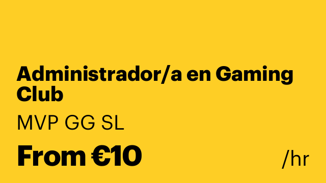 Administrador/a en Gaming Club