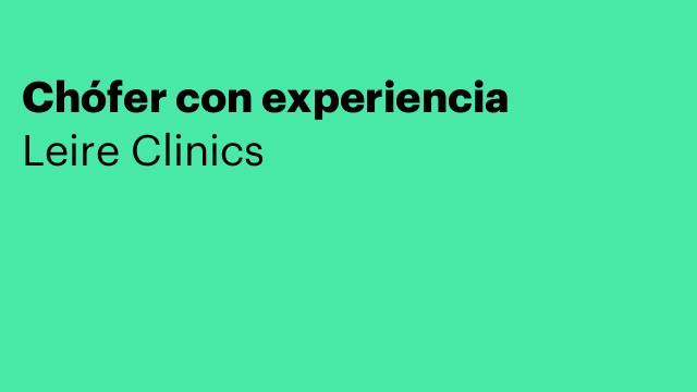 Chófer con experiencia