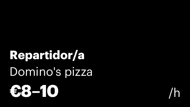 Repartidor/a