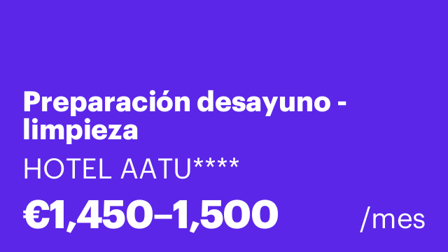 Preparación desayuno - limpieza