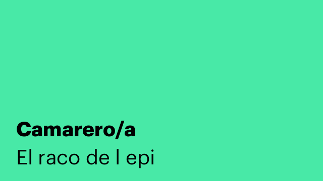 Camarero/a