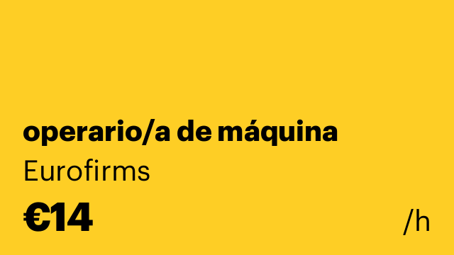operario/a de máquina