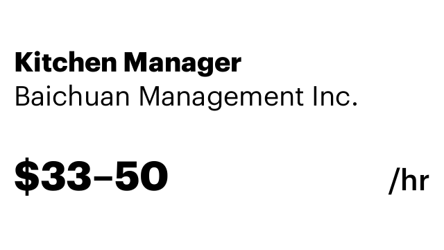 Kitchen Manager