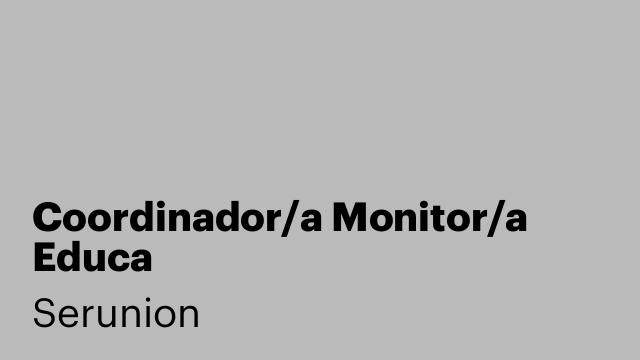 Coordinador/a Monitor/a Educa