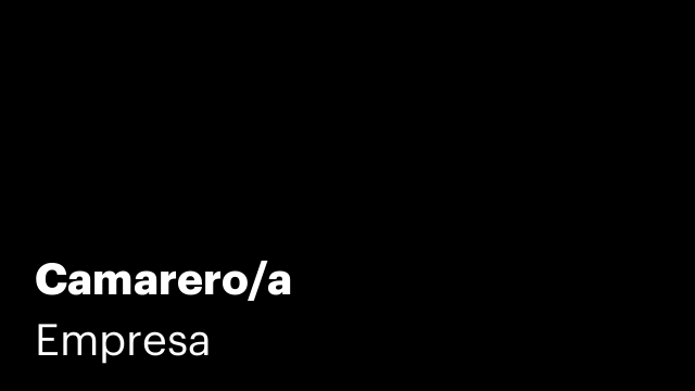 Camarero/a