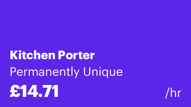 Kitchen Porter