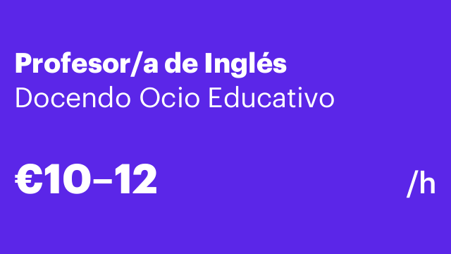 Profesor/a de Inglés