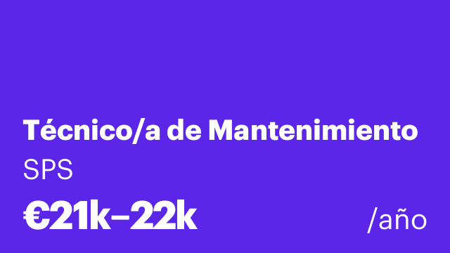 Técnico/a de Mantenimiento
