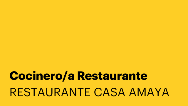 Cocinero/a Restaurante