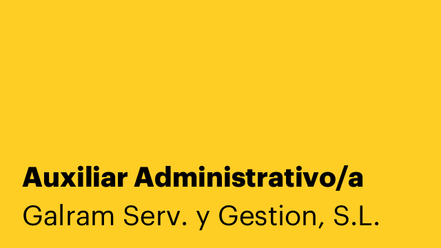 Auxiliar Administrativo/a